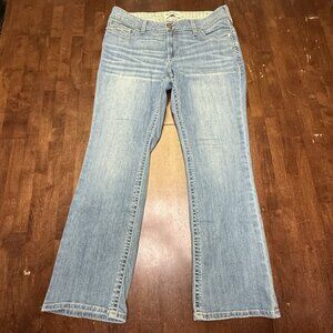 Ariat REAL Jeans Womens 18WR Mid Rise Bootcut Embroidered Pockets Stretch Denim